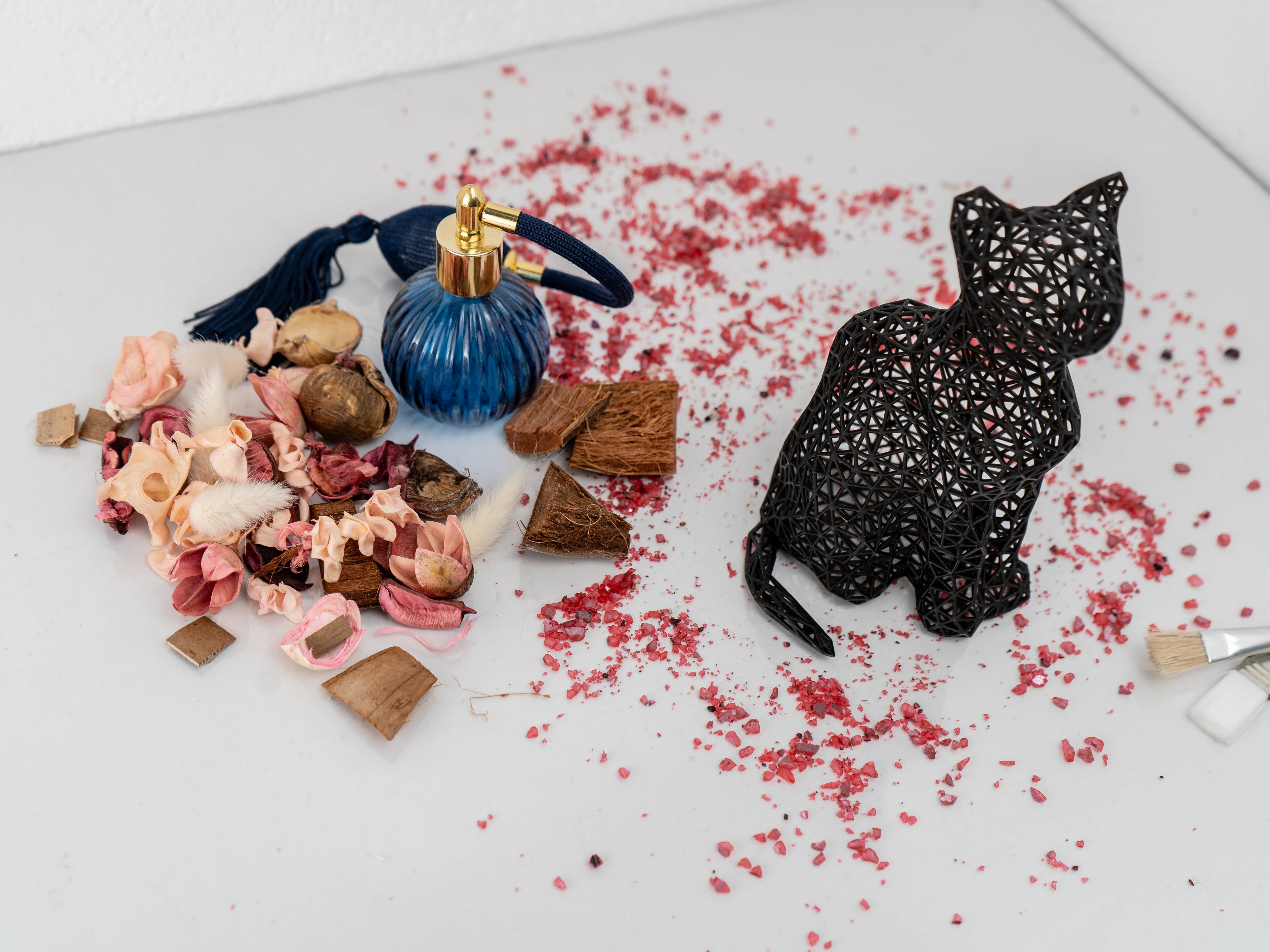 Unique Sitting Cat Figurine 