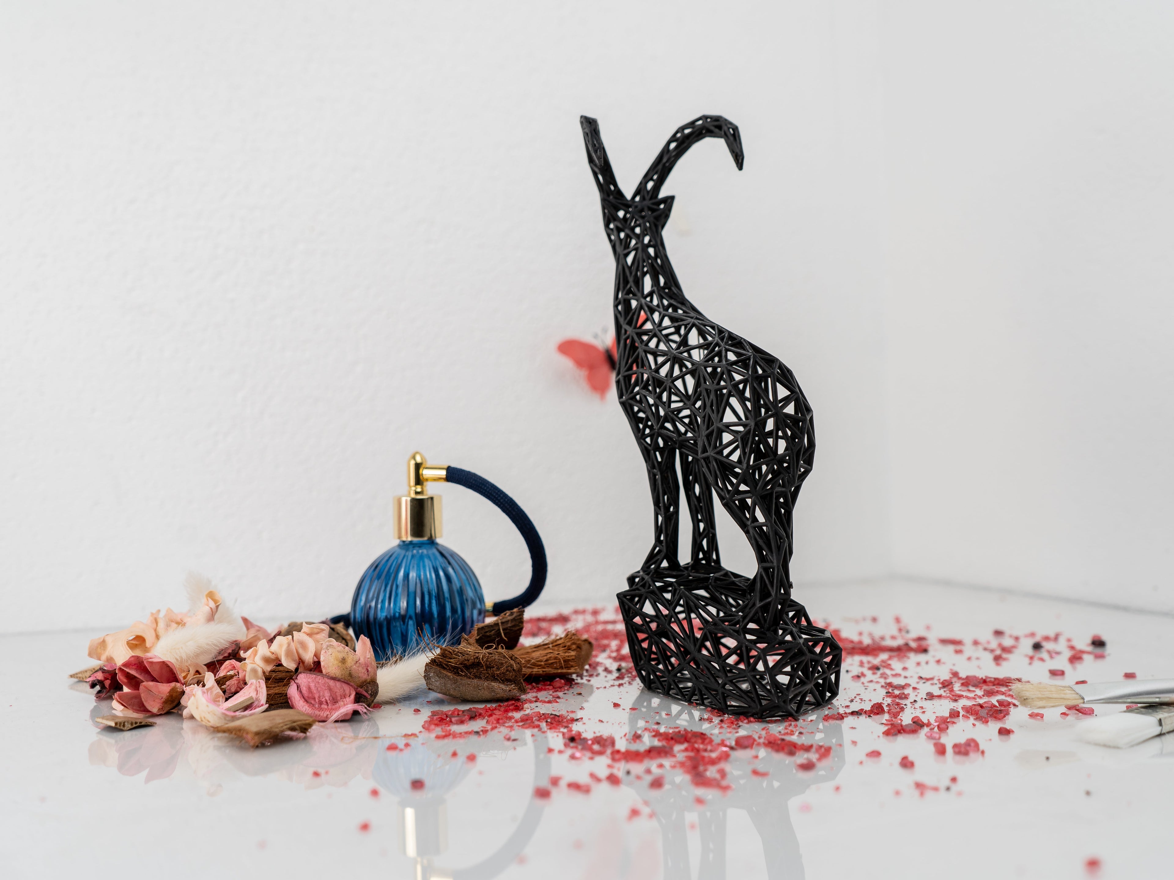 Geometric Capricorn Ibex Zodiac Sign Sculpture 