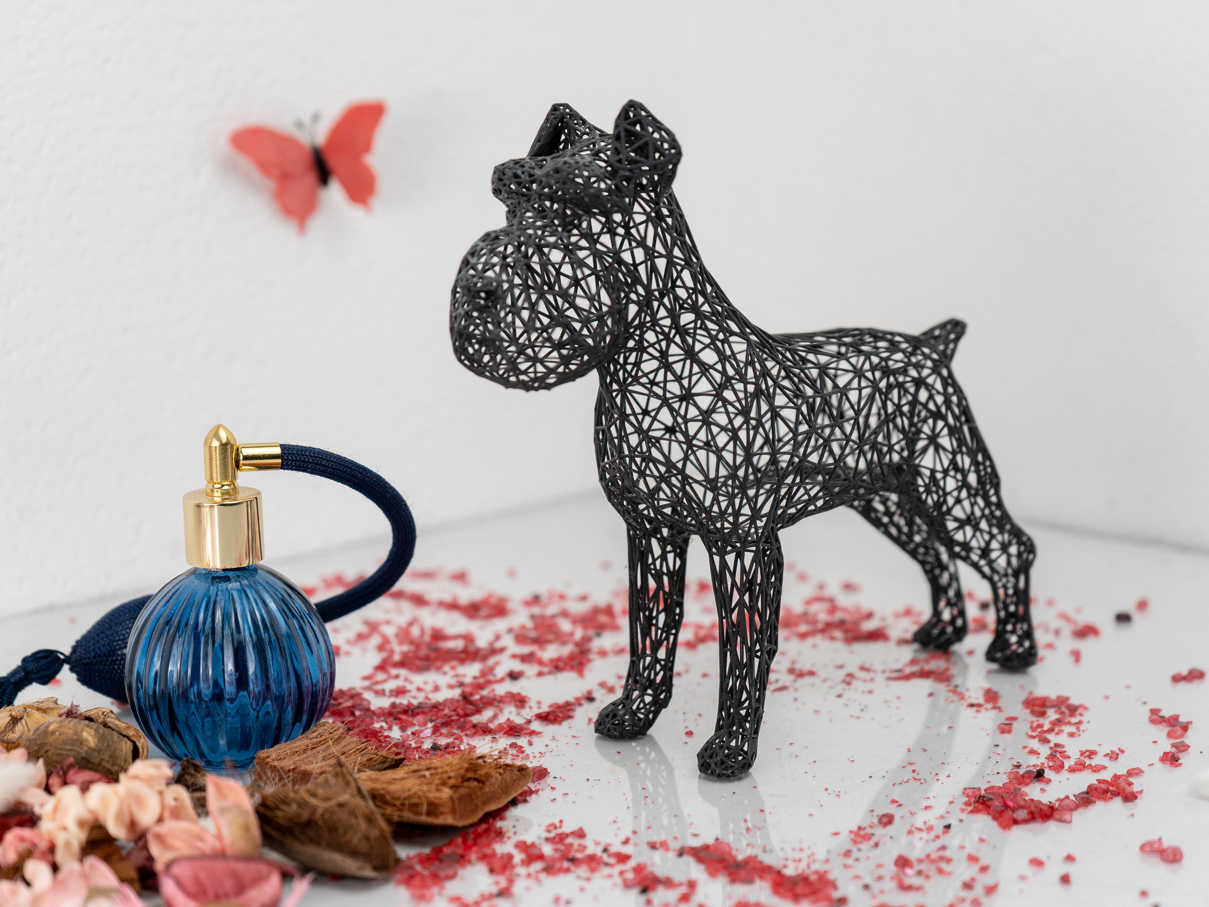 Miniature Schnauzer Wireframe Sculpture