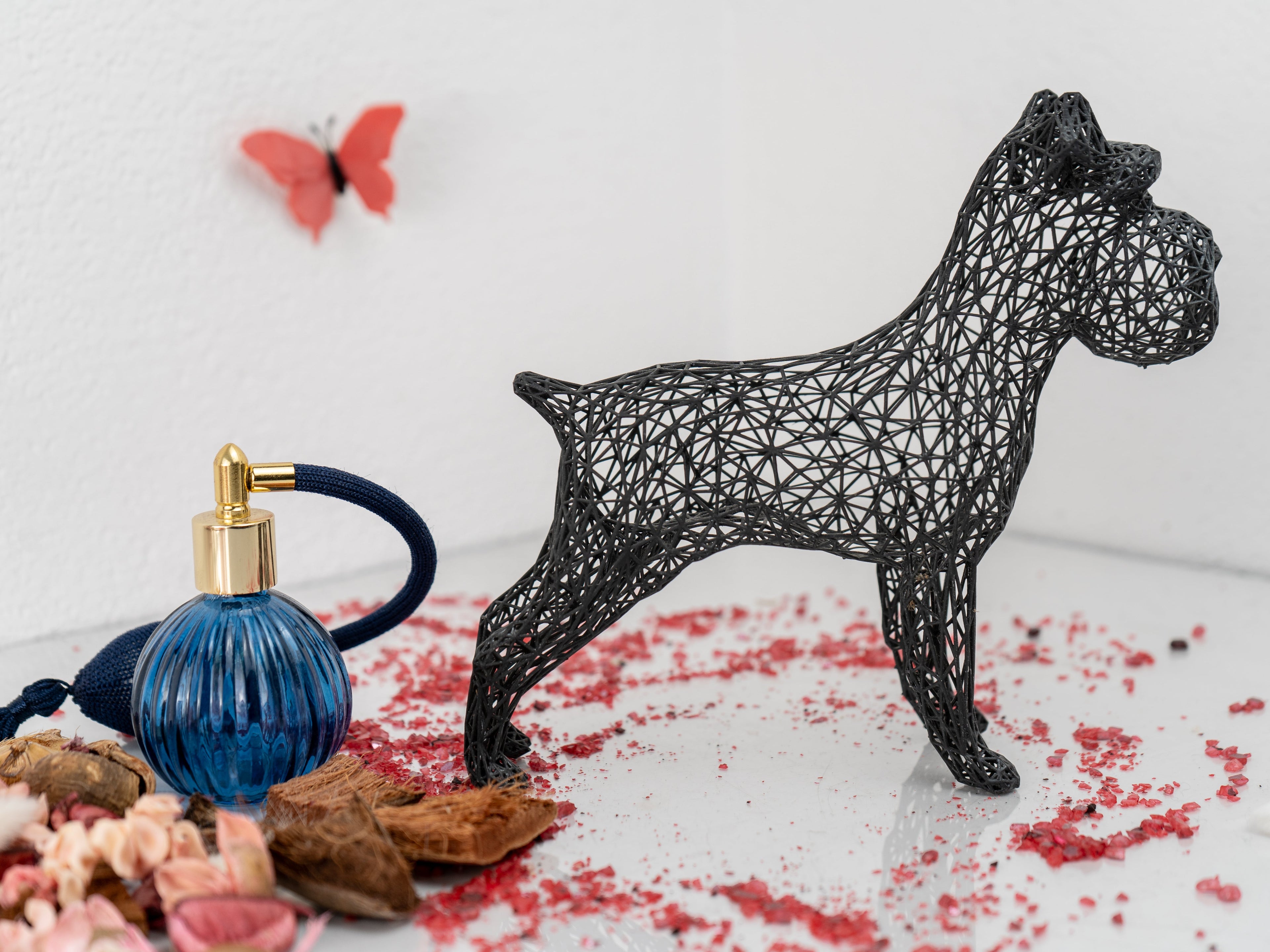 Miniature Schnauzer Wireframe Sculpture