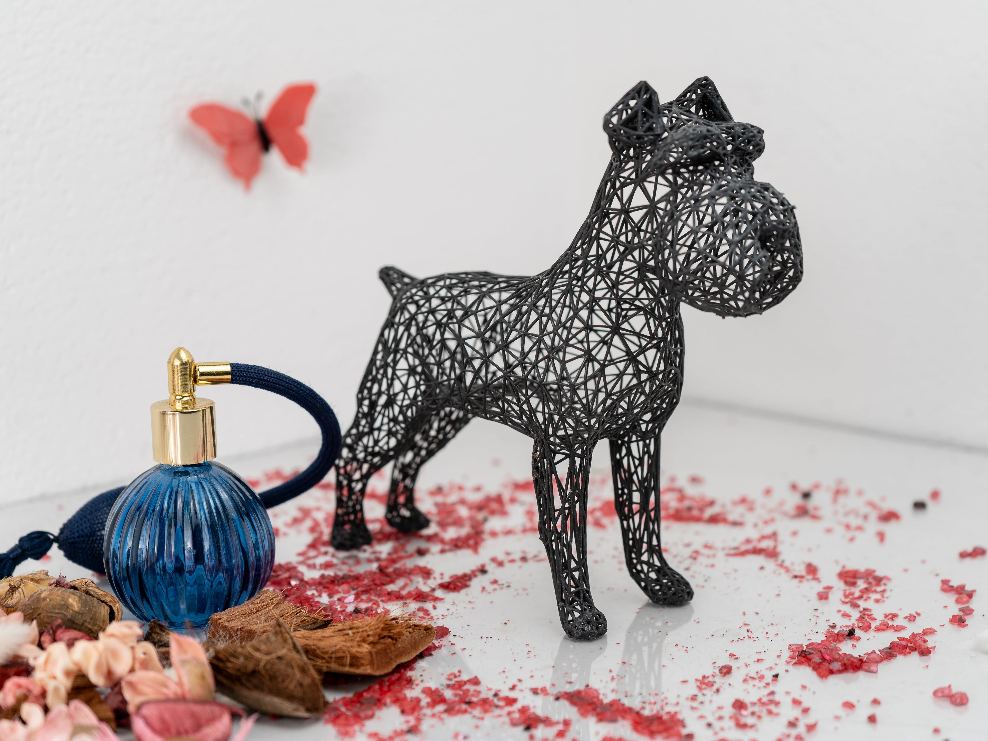 Miniature Schnauzer Wireframe Sculpture