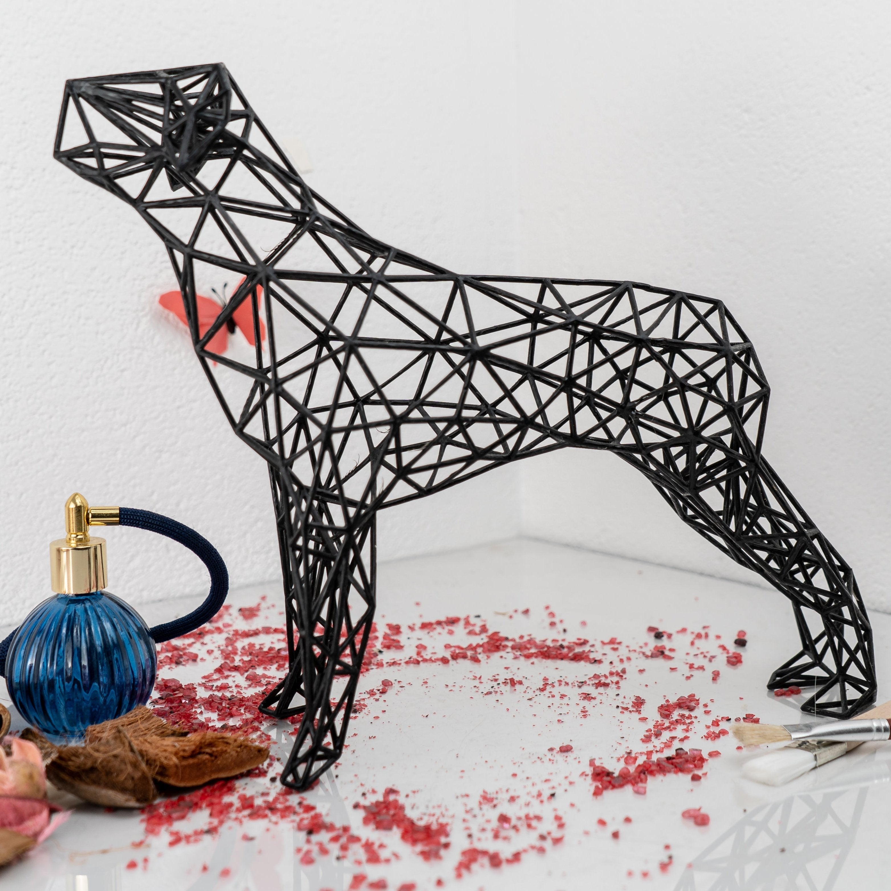 Thin Line Dog Sculpture Decor 