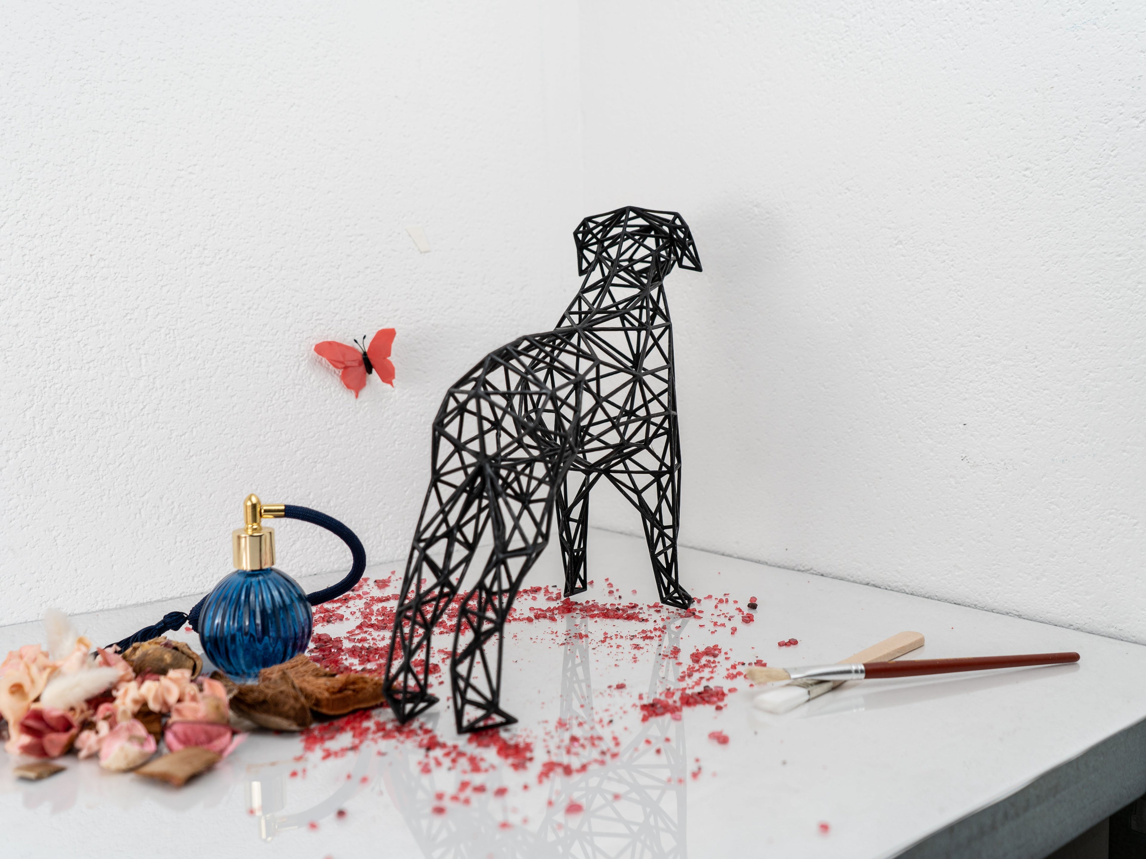 Thin Line Dog Sculpture Decor 